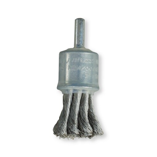 Twisted inox wire end brush Ø 22 mm